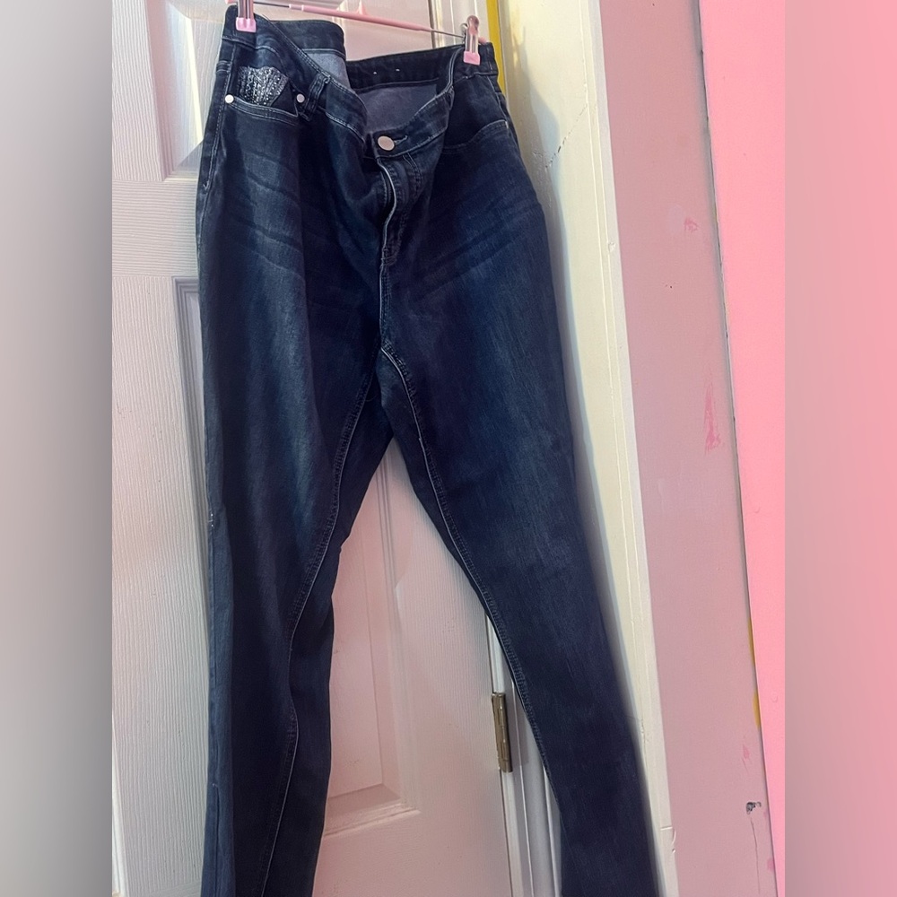 CJ Banks Dark Blue Denim Pants